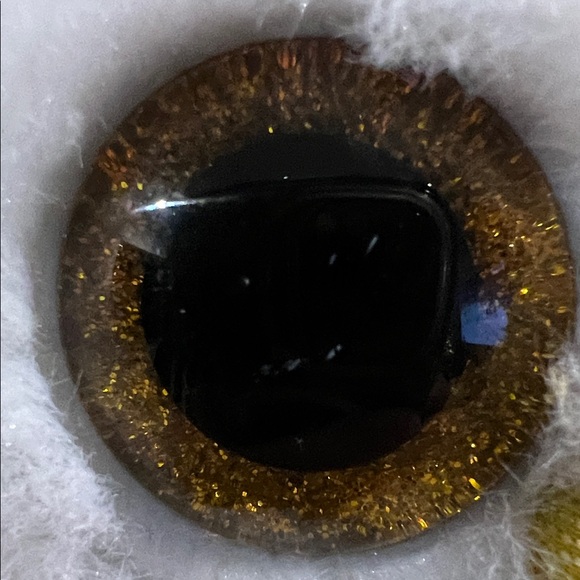 Ty Bennie Boos Plush Owl Toy - Owliver the Owl - White, Black, and Gold - Picture 8 of 9